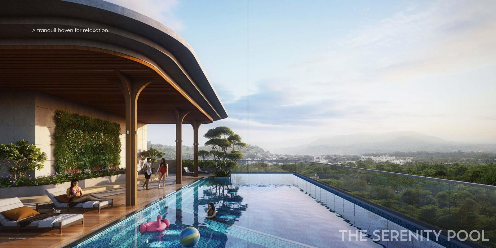 The Serenity Pool — infinity rooftop pool